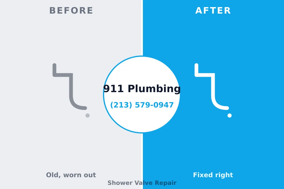 Before and after: plumbing repair Menlo Park Terrace, NJ